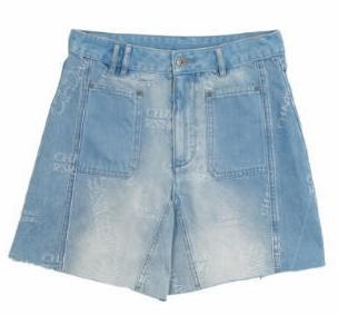 logo复古牛仔短裤 商品图0