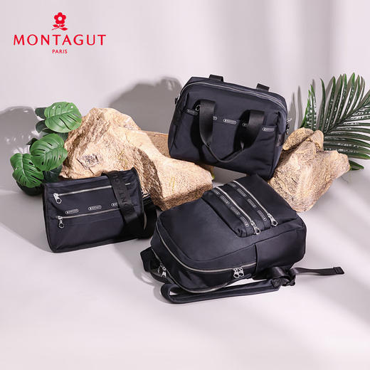 梦特娇中性新款织物布材质大容量书包通勤双肩包时尚背囊旅行背包 商品图6