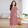 丁摩 棉质拼接花边短袖连衣裙N2577 商品缩略图3