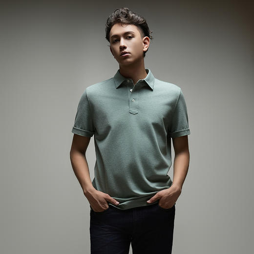4158m 政企精英 专属定制 Balance冰藻泥短袖POLO衫 商品图2