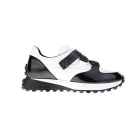 sheme黑白配色速干透气内里女款牛皮运动鞋魔术贴设计可定制