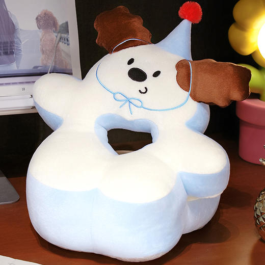 自然醒翘耳小狗冰豆豆双面午睡枕学生午休枕头趴桌子抱枕睡觉神器靠枕QYL 商品图11