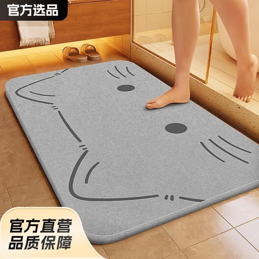 【结实耐用 秒吸水】软硅藻泥地垫💦秒吸水+速干防滑，脚感柔软还超结实，告别湿滑烦恼❗ 商品图0