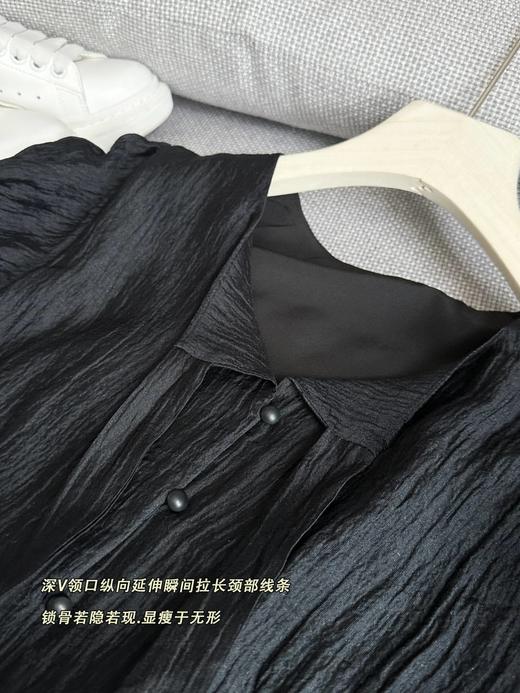 一眼沦陷的黑色上衣+紫色花边阔腿裤！ 商品图5