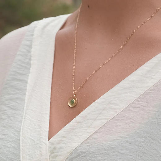 在途4周到｜Agapee-PETRUS-绿色 东陵石 吊坠 项链［法国设计师］ 商品图3