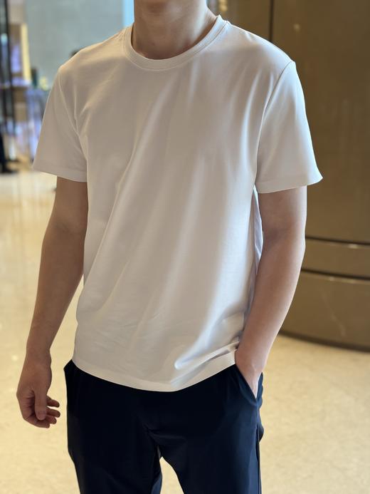 王炸高品质男士罗蒙桑蚕丝净版圆领T恤 商品图3
