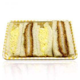 炸猪排鸡蛋三明治