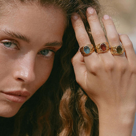 北京仓｜Agapee-Carmen-玫瑰粉色 水晶玻璃 戒指［法国设计师］ 商品图2