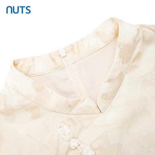 NUTS夏季新款新中式气质百搭印花旗袍式短袖连衣裙女423101039 商品图2