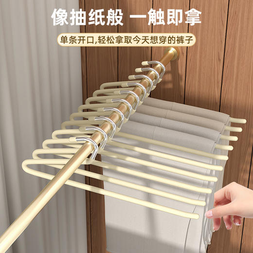 【为衣柜省点空间，为收纳省点时间~】鹅型裤架家用挂裤子衣架专用 无痕裤夹防滑2形 Z字衣柜内置收纳神器-QA 商品图0