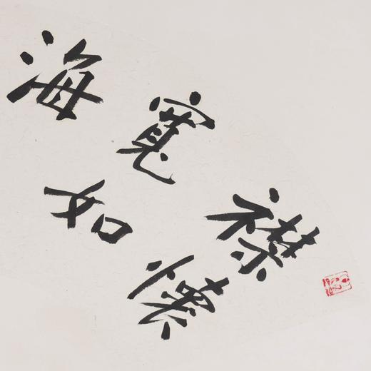 方楚雄《襟怀宽如海 处世乐无穷》书法原作33CM*66CM 手写扇面书法作品 商品图3