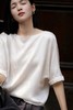 品牌订单真桑蚕丝天丝醋酸一字领上衣简约高级 商品缩略图2
