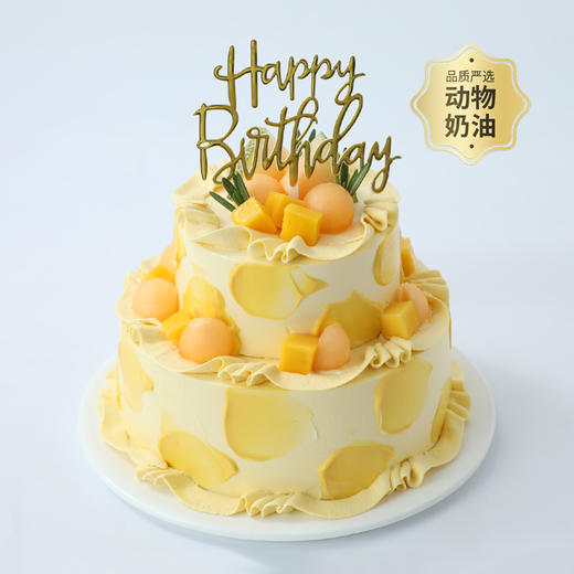 【仲夏蜜语冰淇淋蛋糕】6+4英寸双层冰淇淋蛋糕，甄选伊利牧场生牛乳冰淇淋，醇香奶味融合沁甜果味，冰淇淋巨绵密爆香浓，炎炎夏日一起吃冰（中山） 商品图0