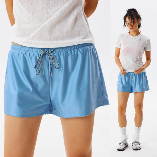 CryingCenter 彩色多抽绳松紧腰短裤女夏 哭喊中心 商品图0