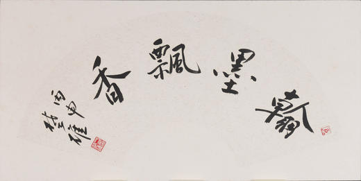 方楚雄《翰墨飘香》书法原作33CM*66CM手写扇面书法作品 商品图4