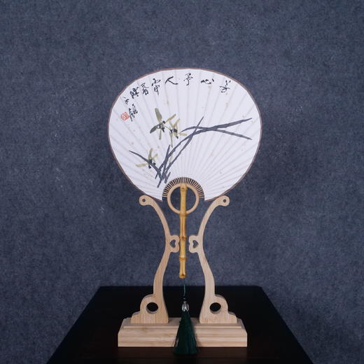 陈永锵《芳心予人》国画原作20CM*25CM 手绘宣纸团扇花鸟作品 商品图3