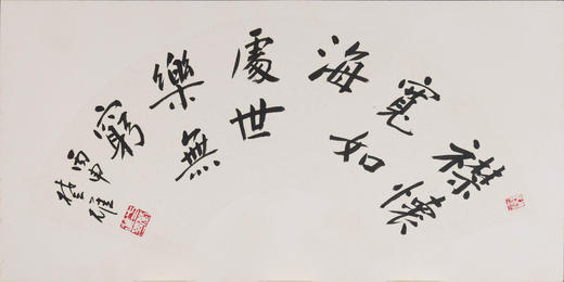 方楚雄《襟怀宽如海 处世乐无穷》书法原作33CM*66CM 手写扇面书法作品 商品图4