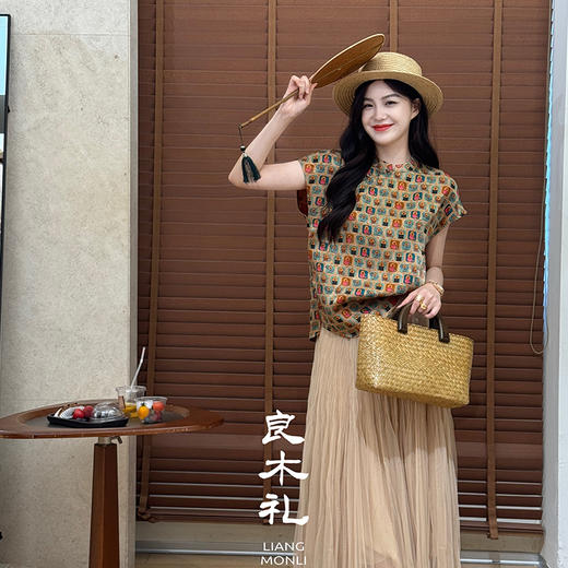 【部分现货】良木礼真丝国风上衣（3790） 商品图1