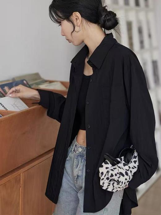 【新品推荐】吉妮品牌-039G中长简约薄款衬衫防晒外套-喜出 商品图3