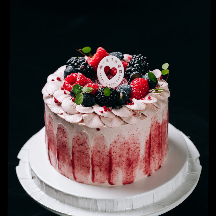 开心果树莓蛋糕