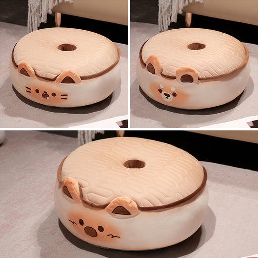 自然醒黄油饼干乳胶双面蒲团坐垫懒人榻榻米坐墩卧室家用地板透气屁垫QYL 商品图7