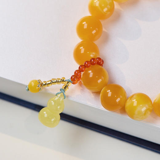 【普陀山直发】天然蜜蜡招财手串葫芦 男女同款- 商品图3