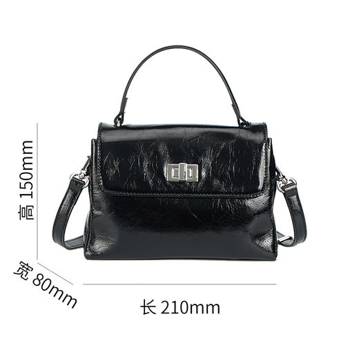 西村名物2025新款时尚通勤小方包休闲百搭单肩包韩版魅力女士斜跨包X35CA30691 商品图10