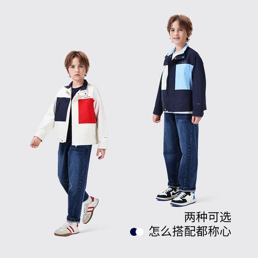 【纳维凯尔】【120-165】Navigare小帆船男童春秋款防水撞色休闲外套 商品图4