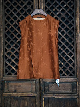 盛唐牡丹| 红云纱圆领上衣