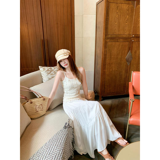 <曾小咸推荐> 韩系吊带背心法式蕾丝无袖上衣 商品图3