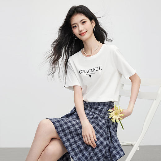 【07/16新品】熙世界不规则格纹半身裙女设计感2025夏季新款美式复古a字短裙子 商品图3