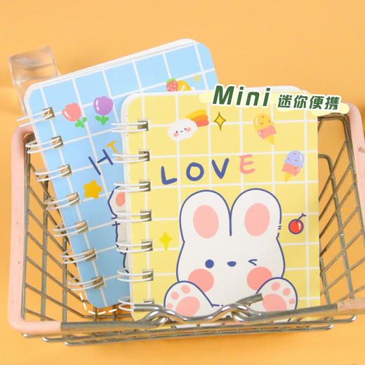 卡通小本子A7侧翻线圈笔记本160页/本 可爱高颜值学生笔记本便携迷你记事本 商品图1