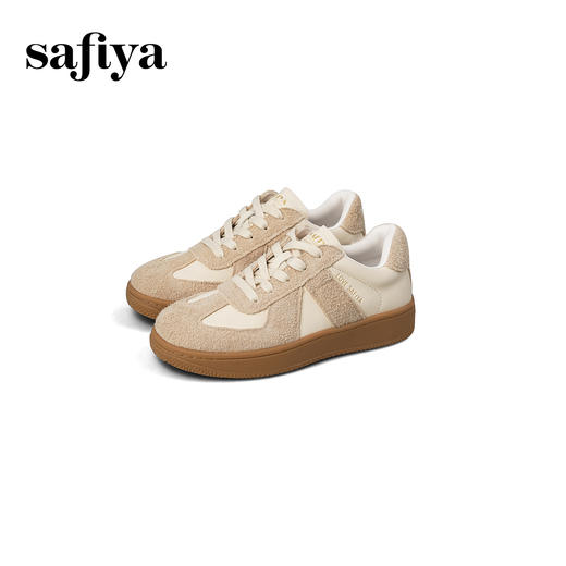 预售|Safiya/索菲娅2025秋冬美拉德复古休闲轻便时尚百搭平底德训鞋SFD3112094 商品图13