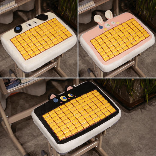 自然醒大眼仔系列加厚麻将席海绵坐垫夏季学生教室专用屁股垫凳子椅子垫子QYL 商品图8