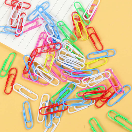袋装彩色回形针创意办公用品资料固定针28mm学生文具曲别针70枚装 商品图2