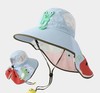 【一体设计披肩，全面防护！】夏季儿童防晒帽 新款大帽檐披肩护脖帽 可爱宝宝透气 防紫外线遮阳帽-QA 商品缩略图7