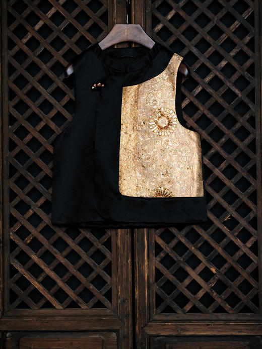 盛唐牡丹盛奢系列| 重工法式穿珠西阵织马甲 商品图0