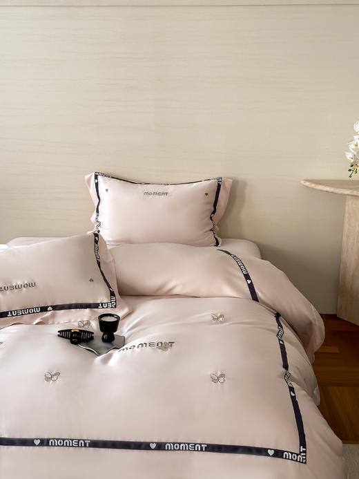 自然醒60支奥地利进口兰精天丝绣花黑边四件套HS 商品图5