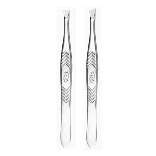 芳龄眉夹眉镊修眉夹【斜口银色】拔眉毛小镊子平口拔眉钳不锈钢夹胡子汗毛/个 商品图4