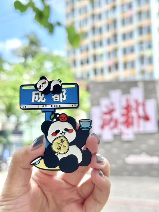 enter 丨安逸熊猫金属滑动冰箱贴 商品图0