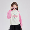 笛莎Deesha 童装女童卫衣2025秋新款女童撞色爱心印花卫衣 商品缩略图1
