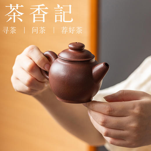 茶香记龙山底槽青泥嘏拙具轮珠紫砂壶泡茶壶100ml宜兴茶具主泡器 商品图2