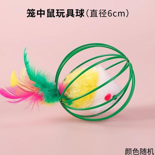 猫玩具球幼猫老鼠自嗨解闷神器小猫猫的笼中鼠1个(颜色随机) 商品图5