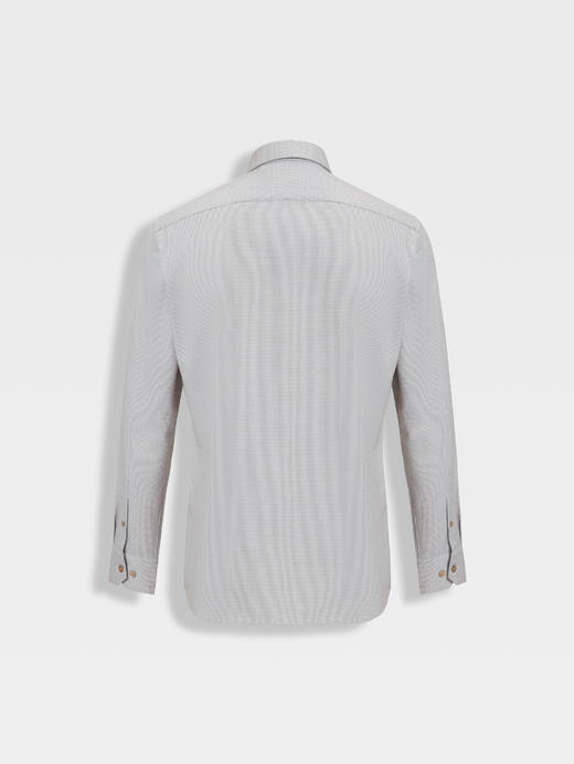 callisto卡其色聚酯纤维混纺长袖衬衫 商品图1