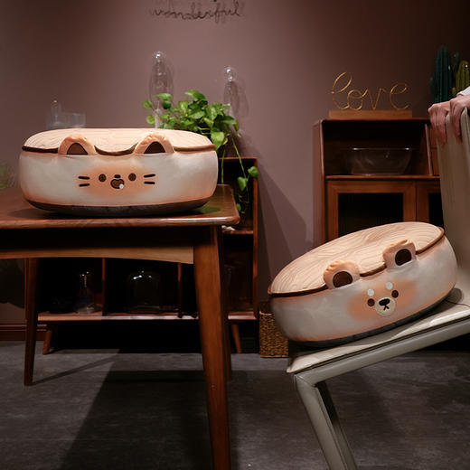 自然醒黄油饼干乳胶双面蒲团坐垫懒人榻榻米坐墩卧室家用地板透气屁垫QYL 商品图13