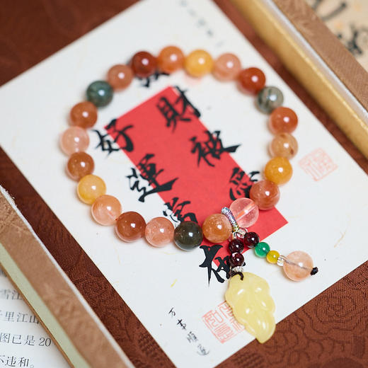 【普陀直发】五福多宝水晶转运手串 招财护平安女生款 自用送礼推荐 -普陀山发货 商品图0