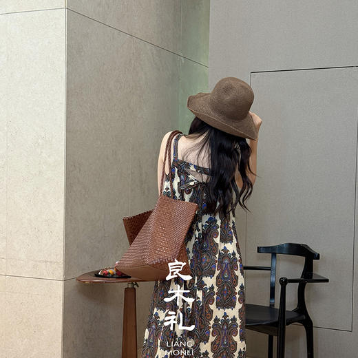 【预售7天】良木礼苎麻印花连衣裙（3565） 商品图4