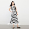 【专属特价】熙世界法式复古港风黑白格纹无袖上衣A字半身裙两件套装夏季女装 商品缩略图2