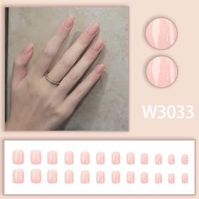 W3033【果冻胶】穿戴甲美甲片简约跳色冰透红棕美甲渐变显白气质穿/盒