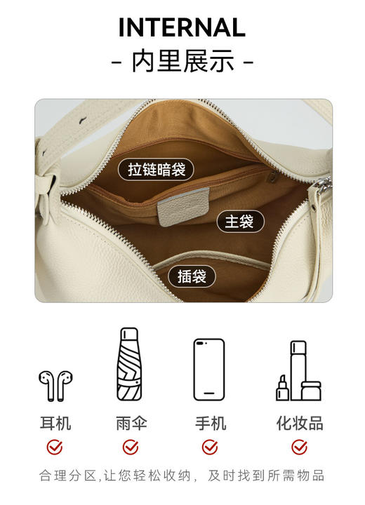 【魅力小包】西村名物简约通勤腋下包时尚潮流子母包手提包百搭单肩女包X35CA30701 商品图13